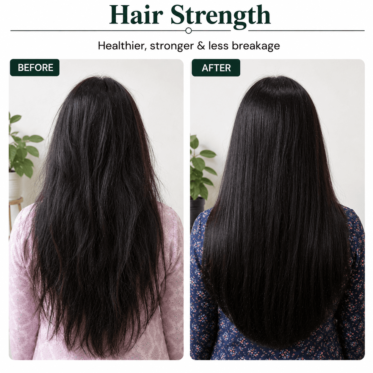 12-week transformation! Look at that volume and shine without any chemicals.