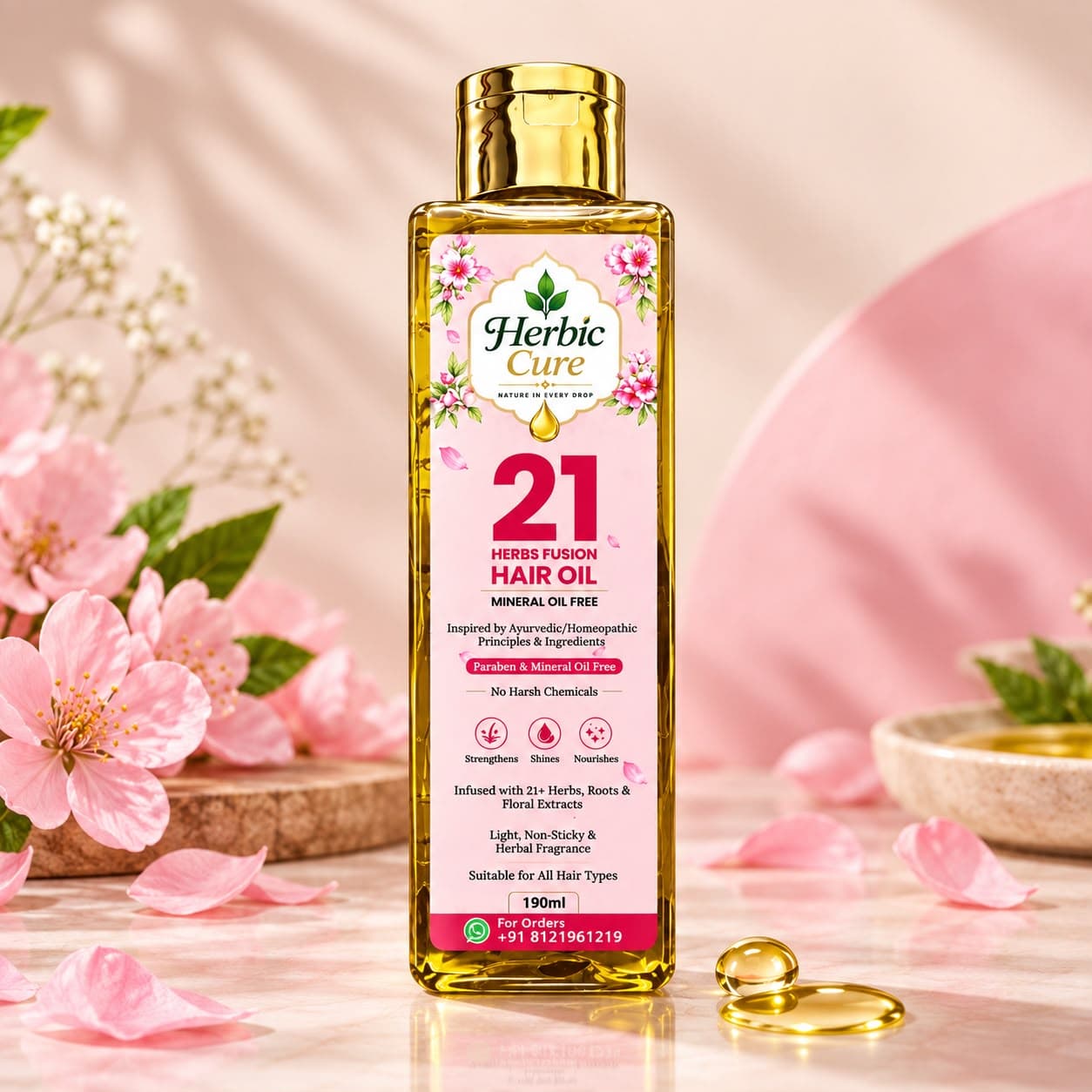 Herbic Cure - 21 Herbs Fusion Hair Oil (Q1)