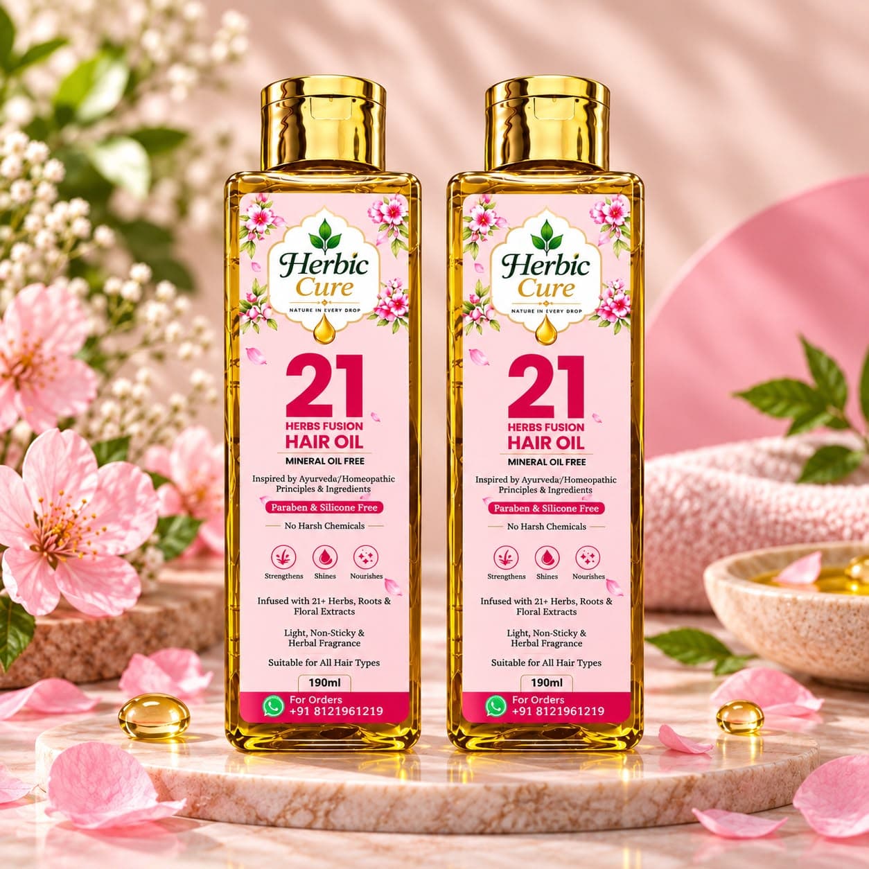 Herbic Cure - 21 Herbs Fusion Hair Oil (Q2 - Pack of 2)